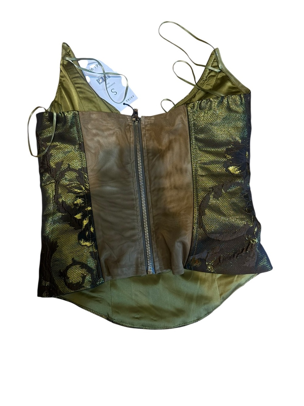 AKIRA Metallic Bronze Corset Top - Picture 5 of 8